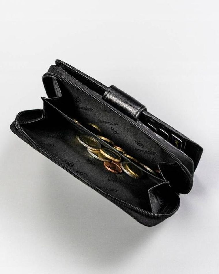 Portfel, czarny, skórzany, Peterson