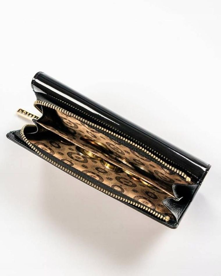 Portfel, czarny, skórzany, Peterson