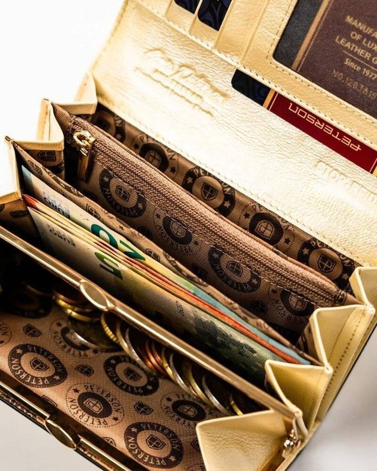 Portfel, czarny, skórzany, Peterson