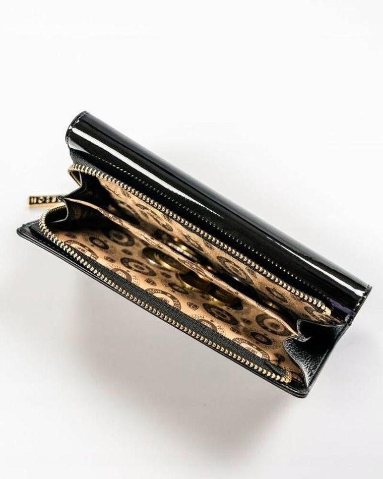 Portfel, czarny, skórzany, Peterson