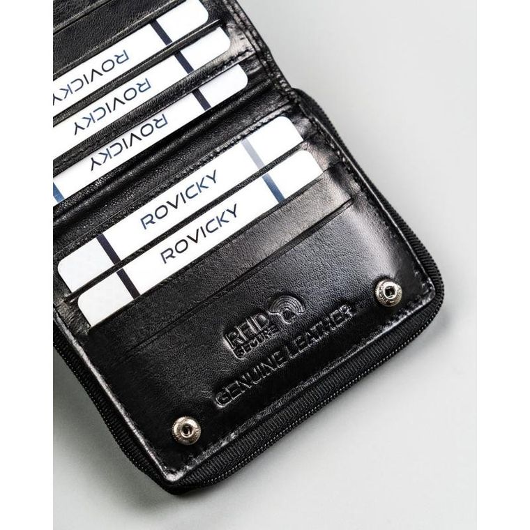 Portfel, czarny, skórzany, RFID, Always Wild