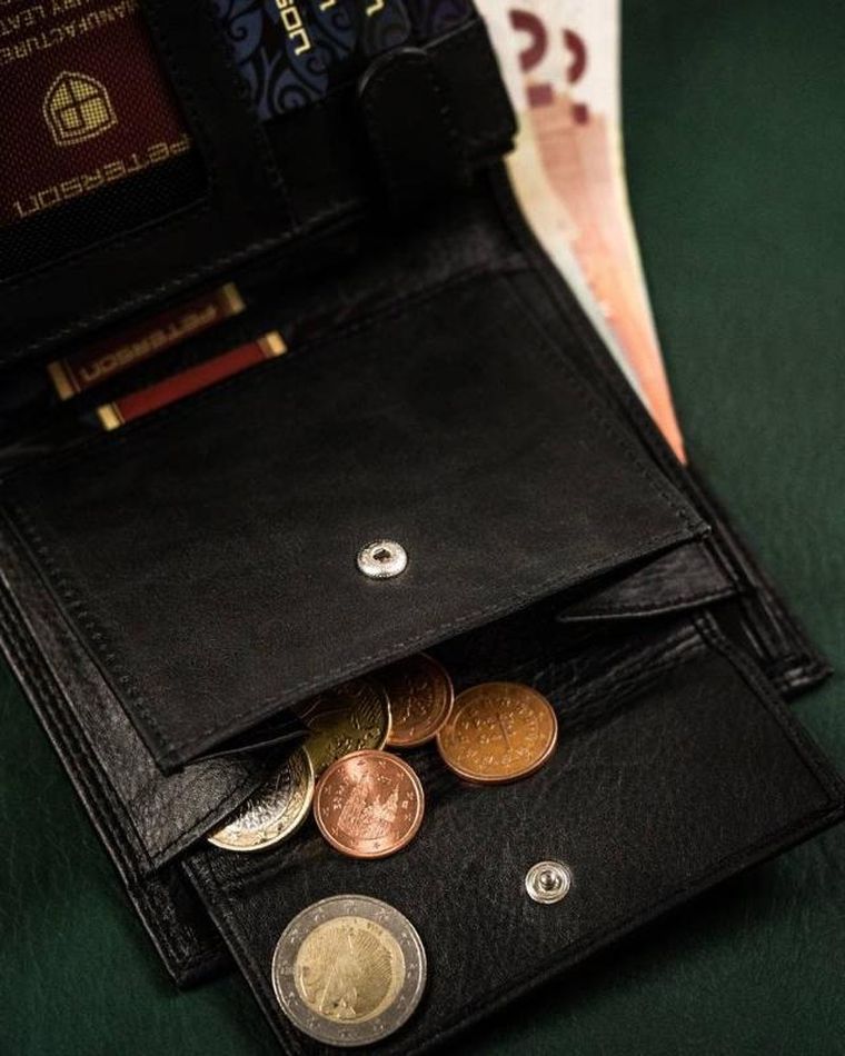 Portfel, czarny, skórzany, RFID, Peterson