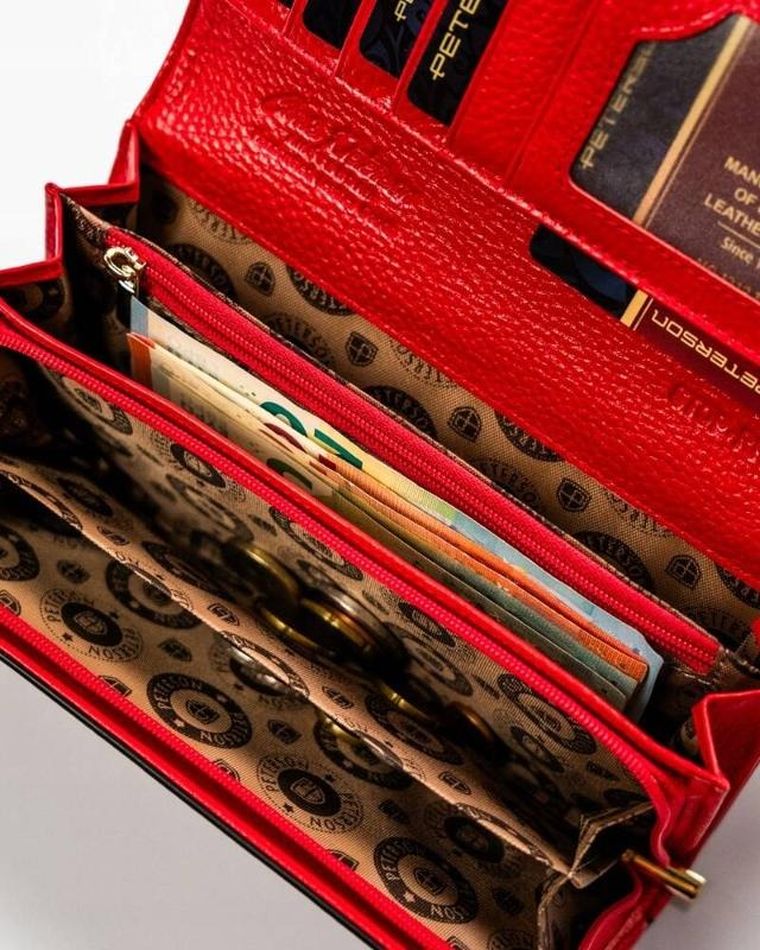 Portfel, czarny, skórzany, RFID, Peterson