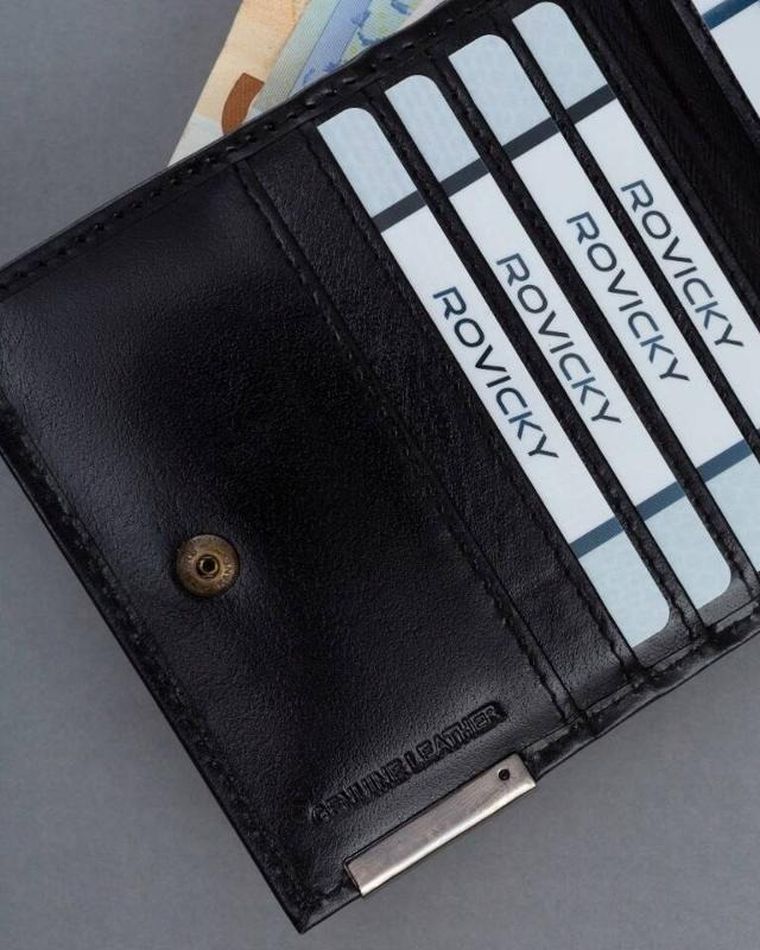 Portfel, czarny, skórzany, Ronaldo