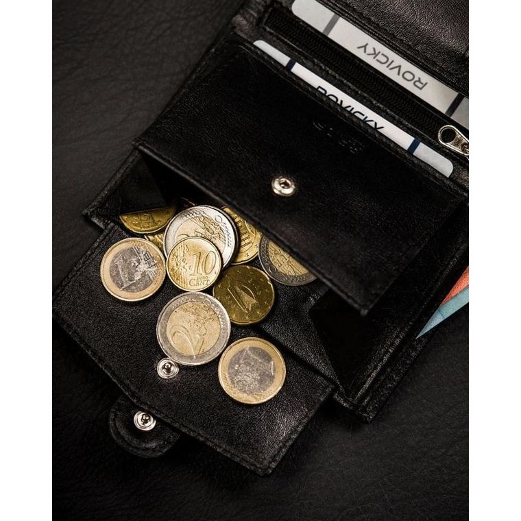 Portfel, czarny, skórzany, Ronaldo