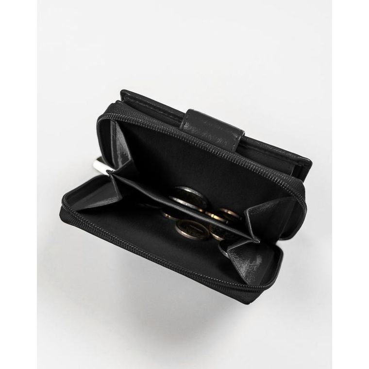 Portfel, czarny, skórzany, Rovicky