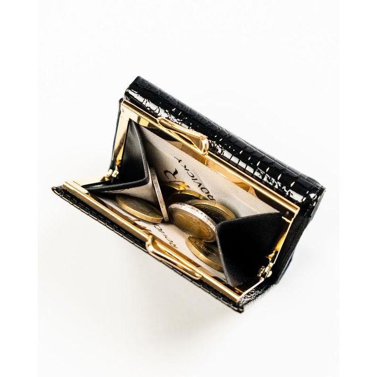 Portfel, czarny, skórzany, Rovicky