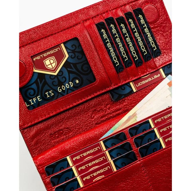 Portfel, czerwony, RFID, Peterson