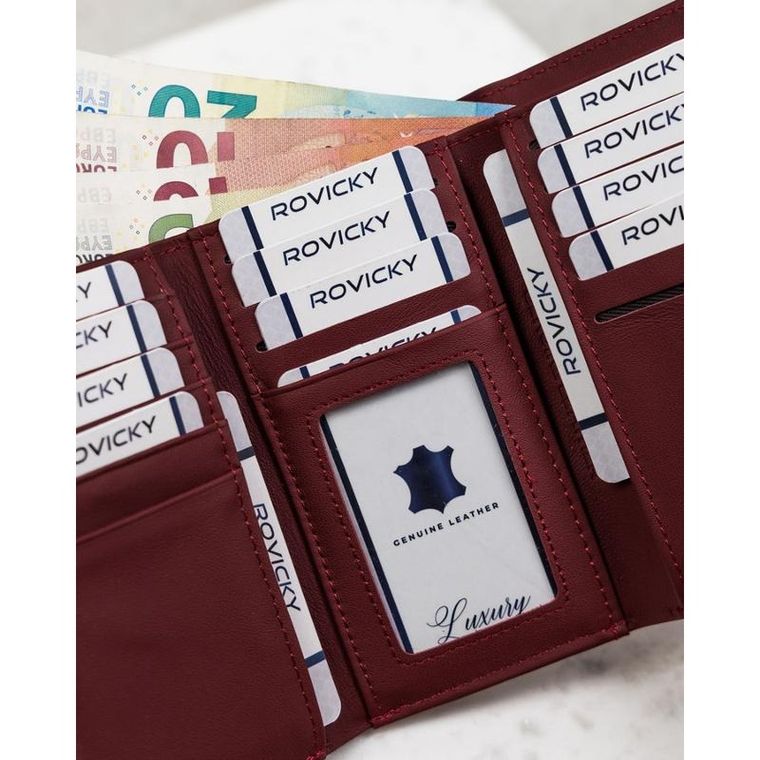 Portfel, czerwony, skórzany, 4U Cavaldi