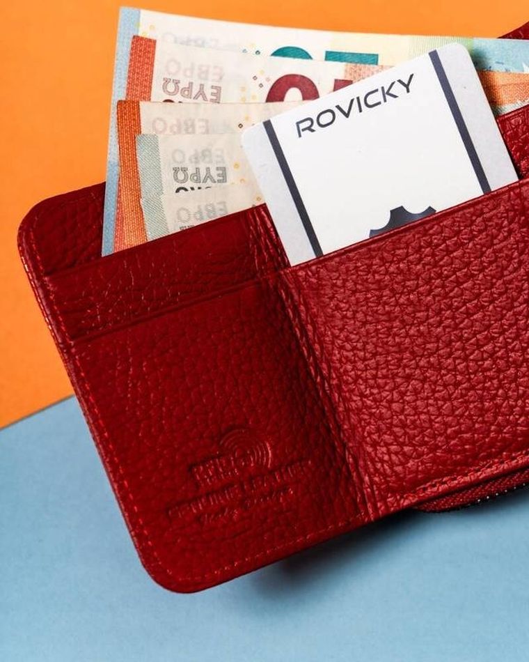 Portfel, czerwony, skórzany, Lorenti