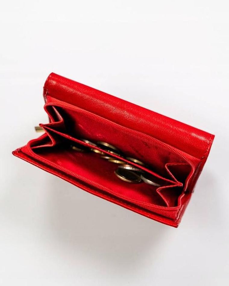 Portfel, czerwony, skórzany, RFID, Peterson