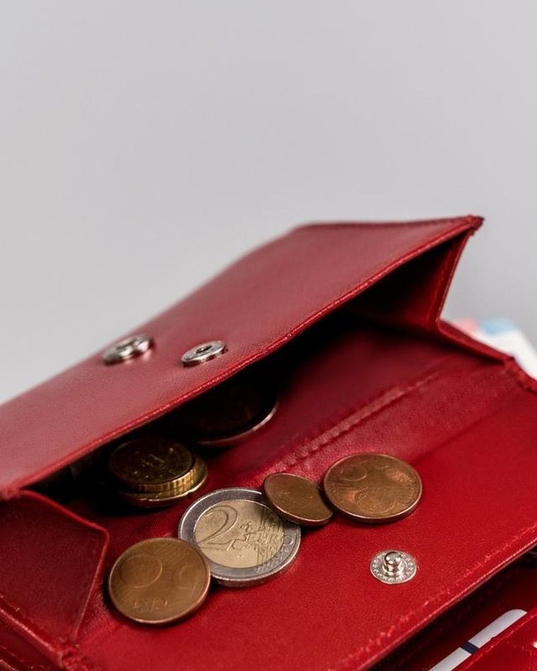 Portfel, czerwony, skórzany, Rovicky