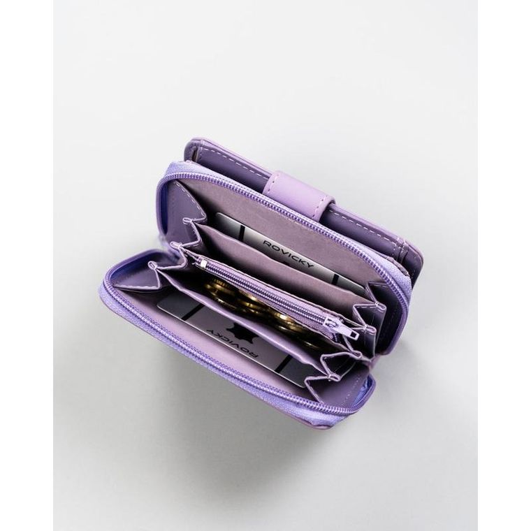 Portfel, fioletowy, skóra ekologiczna, 4U Cavaldi