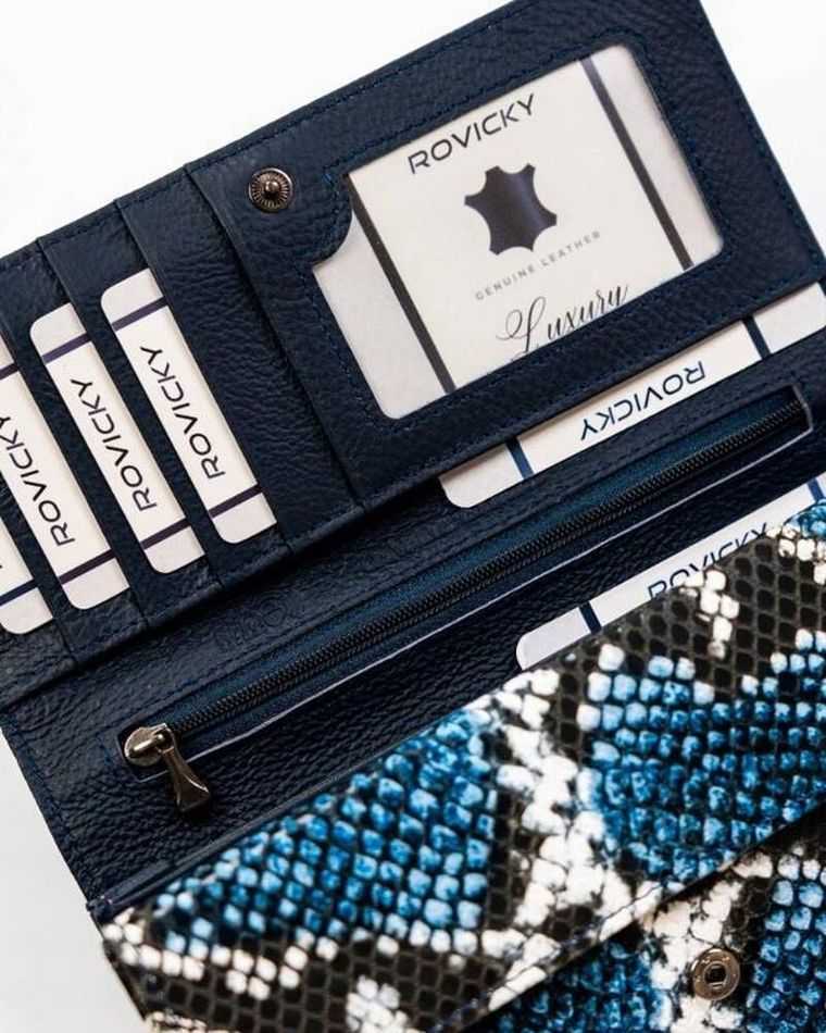 Portfel, granatowy, skóra ekologiczna, Cavaldi