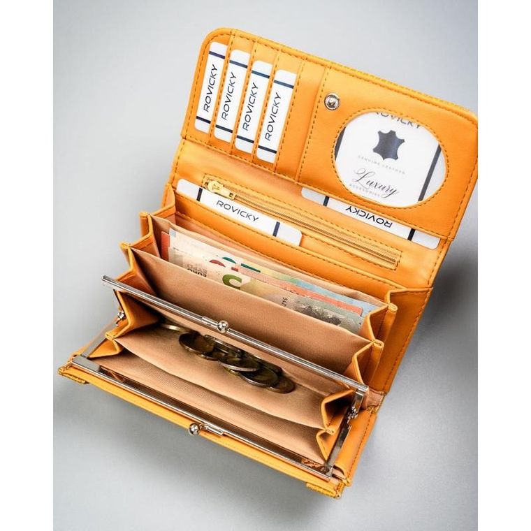 Portfel, jasnobrązowy, skóra ekologiczna, 4U Cavaldi