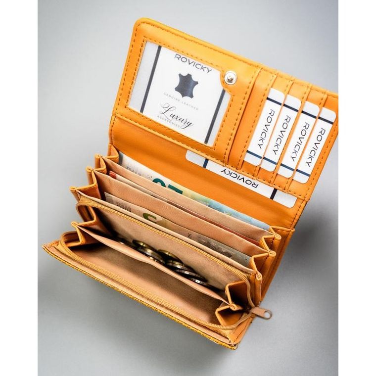 Portfel, jasnobrązowy, skóra ekologiczna, 4U Cavaldi