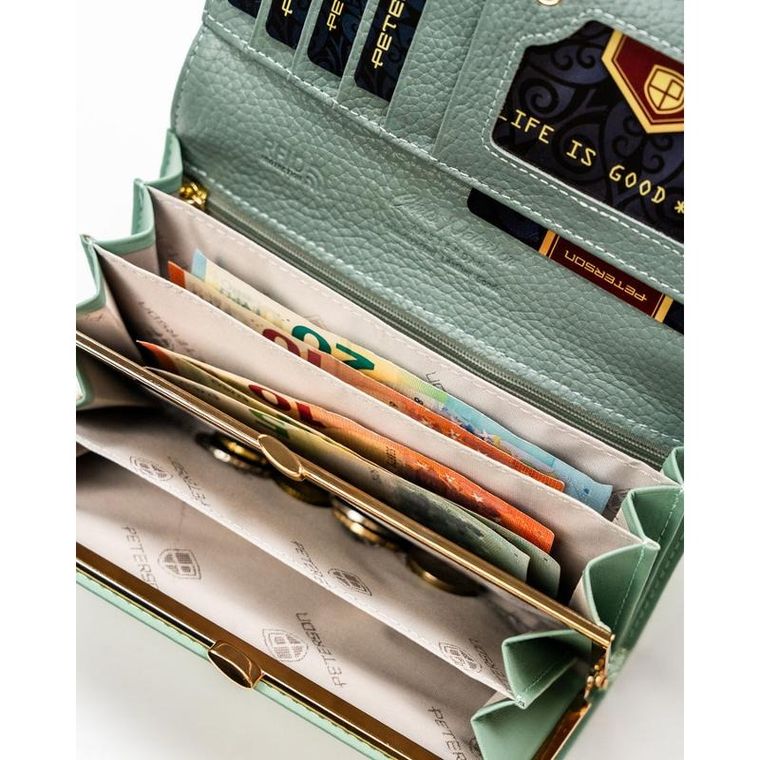 Portfel, jasnozielony, Peterson