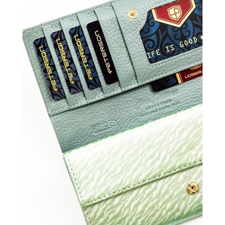Portfel, jasnozielony, Peterson