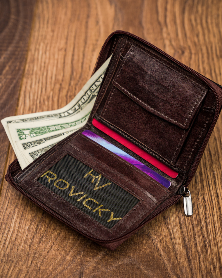 Portfel męski, skórzany na karty, Always Wild