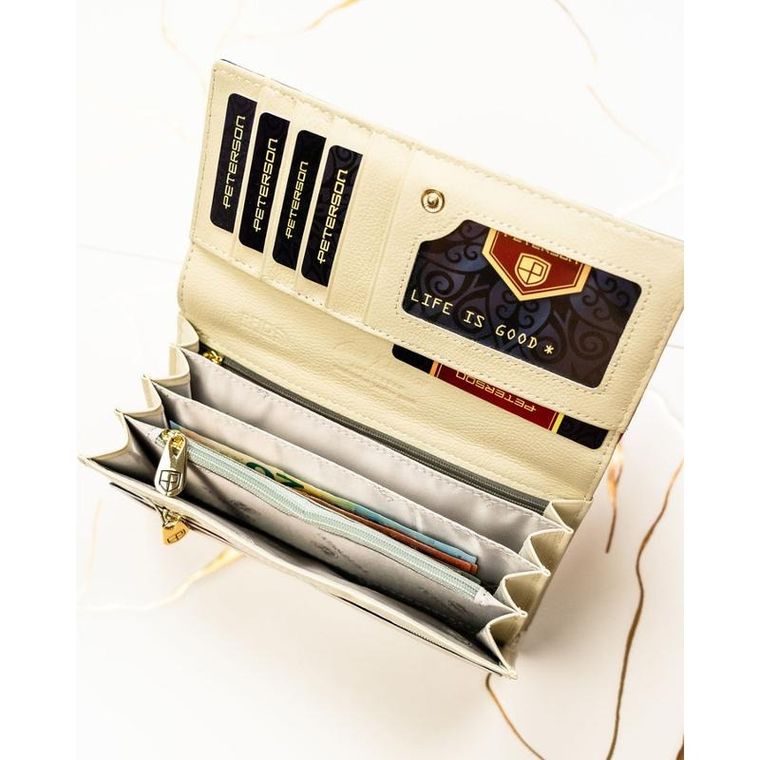 Portfel, mix, skóra naturalna i ekologiczna, Peterson