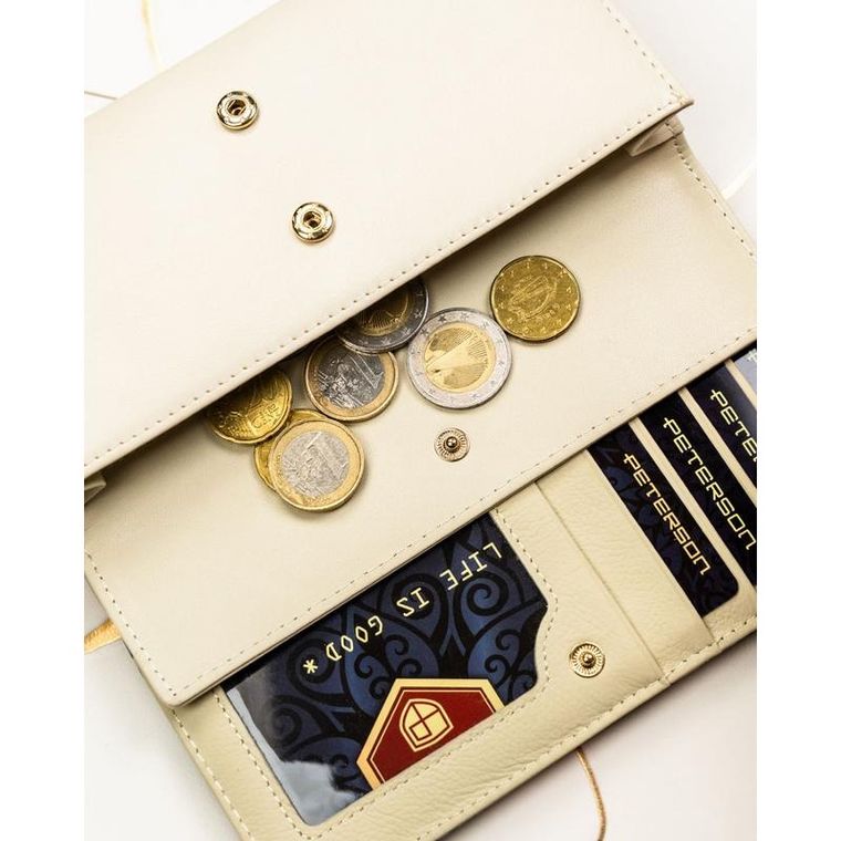 Portfel, mix, skóra naturalna i ekologiczna, Peterson