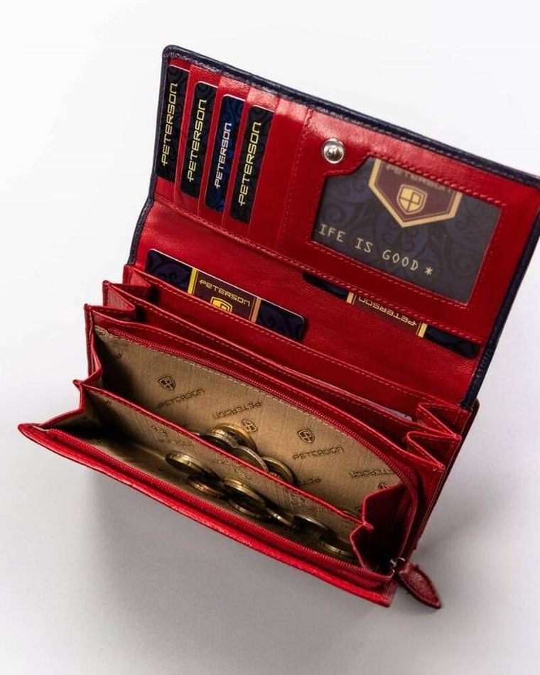 Portfel, mix, skórzany, Peterson