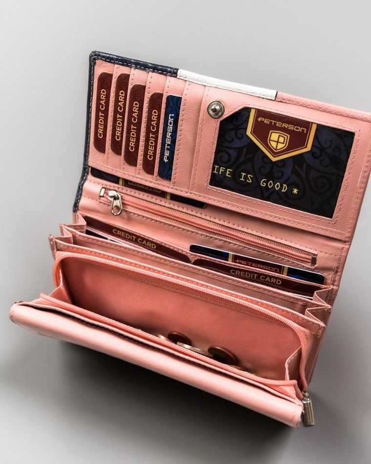 Portfel, mix, skórzany, Peterson