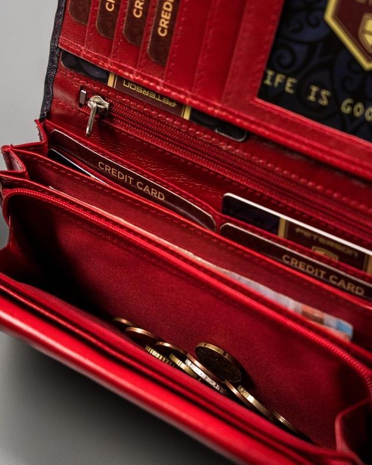 Portfel, mix, skórzany, Peterson