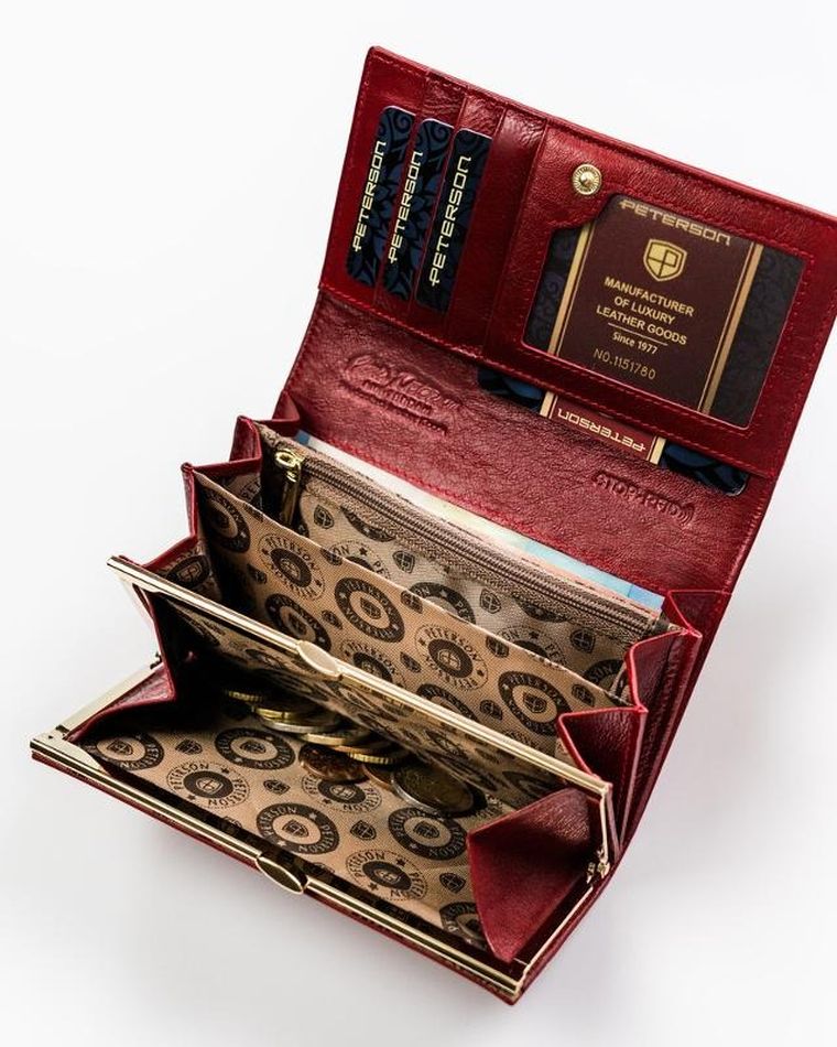 Portfel, mix, skórzany, Peterson