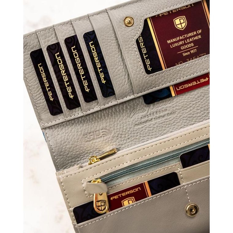 Portfel, mix, skórzany, Peterson