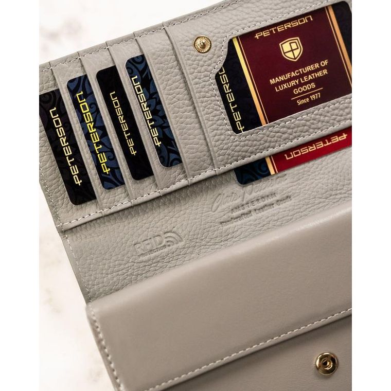 Portfel, mix, skórzany, Peterson