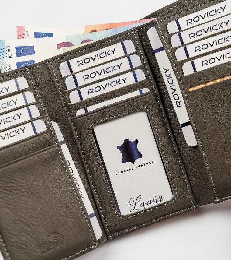 Portfel, mix, skórzany, Rovicky