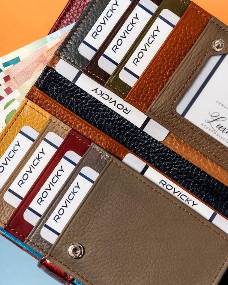 Portfel, mix, skórzany, Rovicky