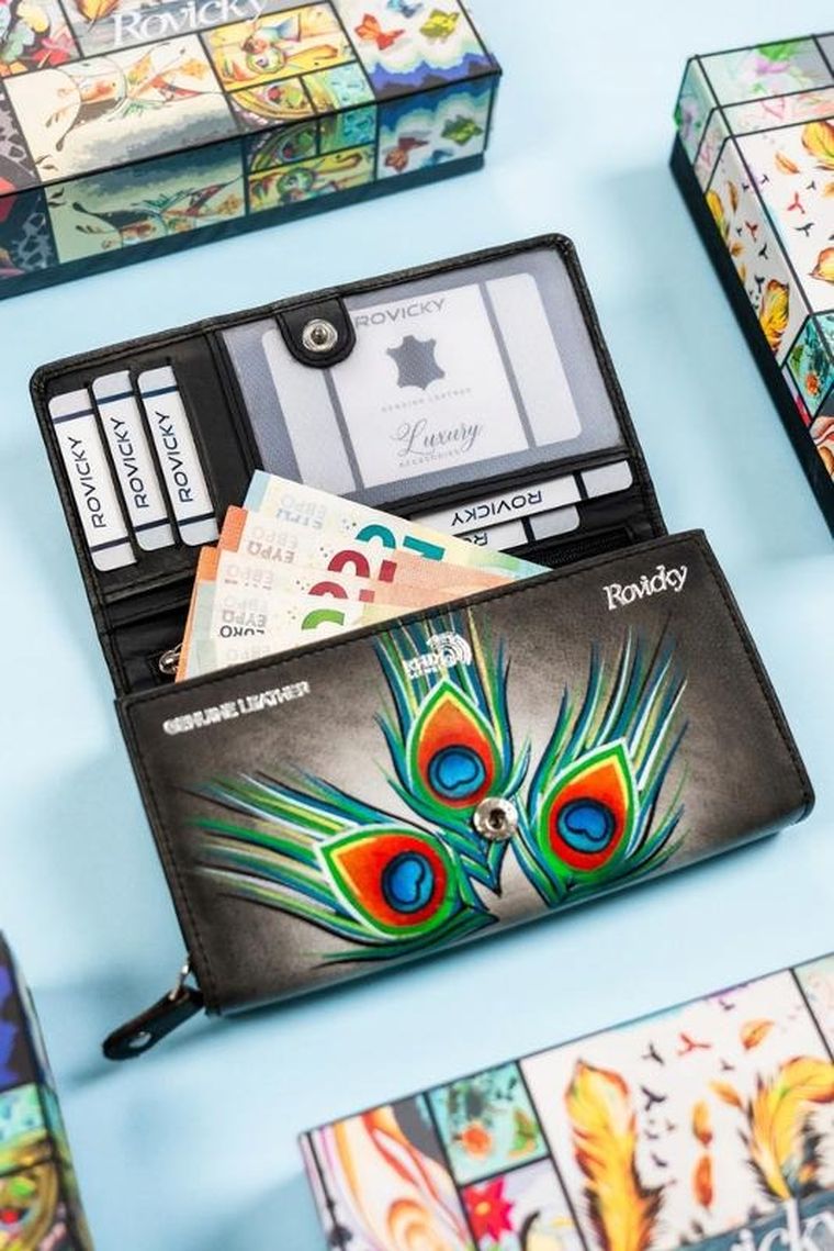 Portfel, mix, skórzany, Rovicky
