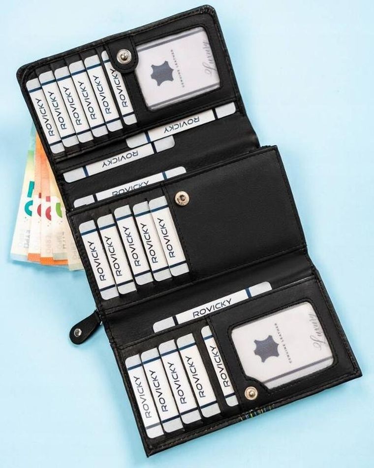 Portfel, mix, skórzany, Rovicky