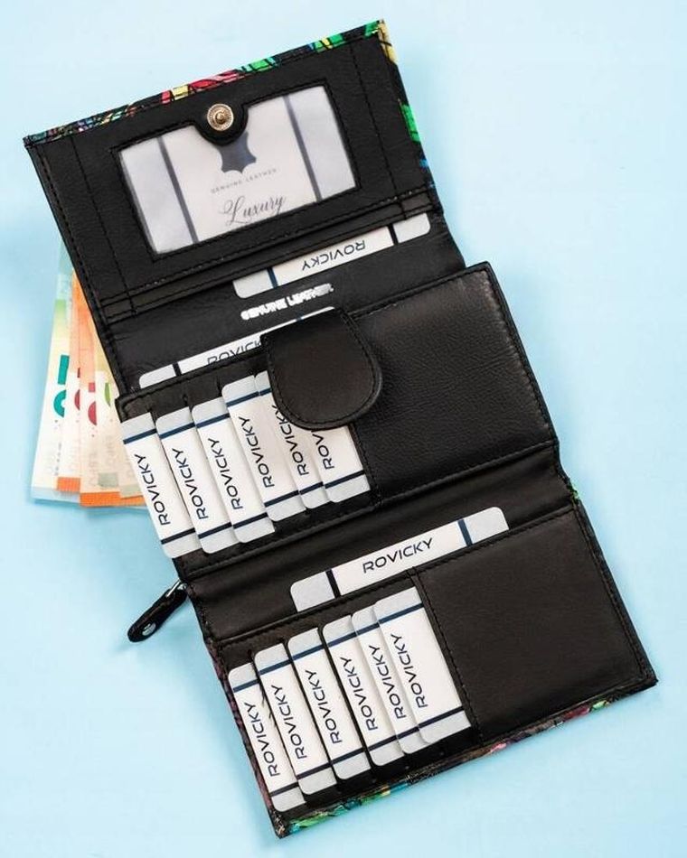 Portfel, mix, skórzany, Rovicky