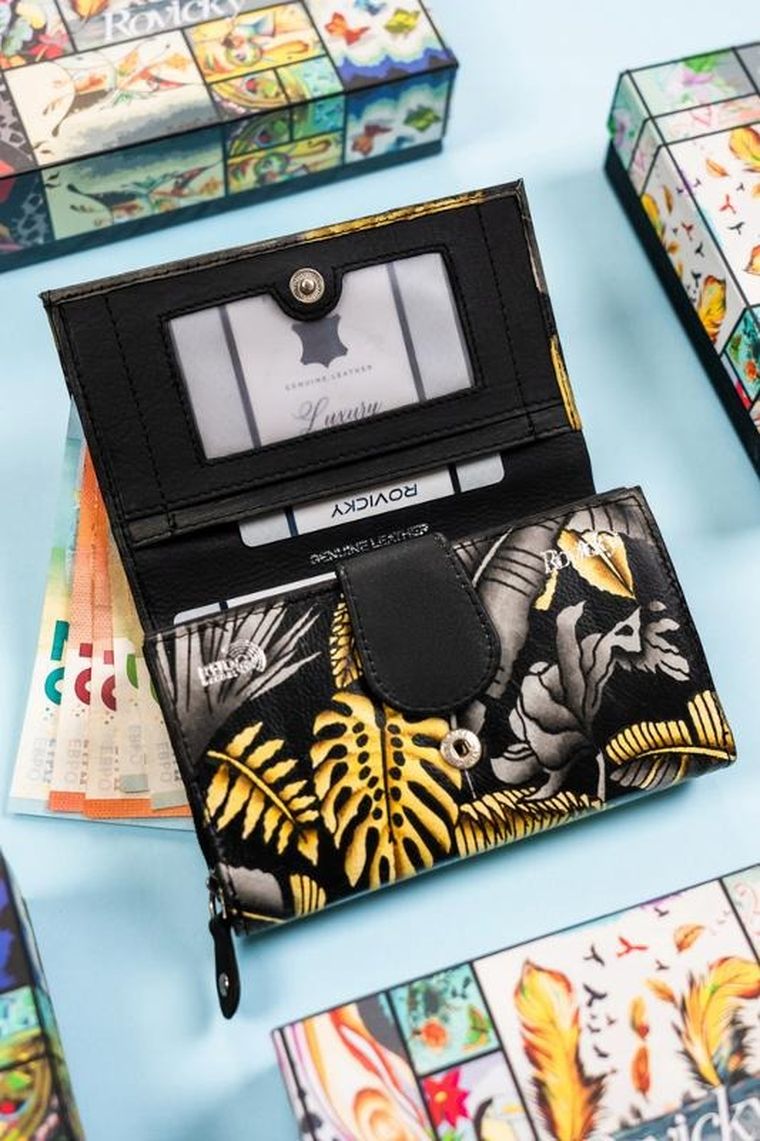 Portfel, mix, skórzany, Rovicky