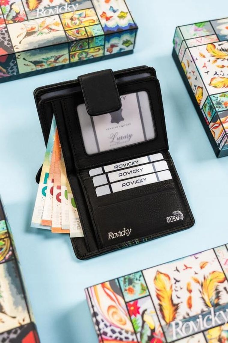 Portfel, mix, skórzany, Rovicky