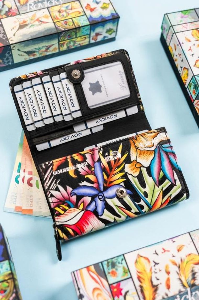 Portfel, mix, skórzany, Rovicky