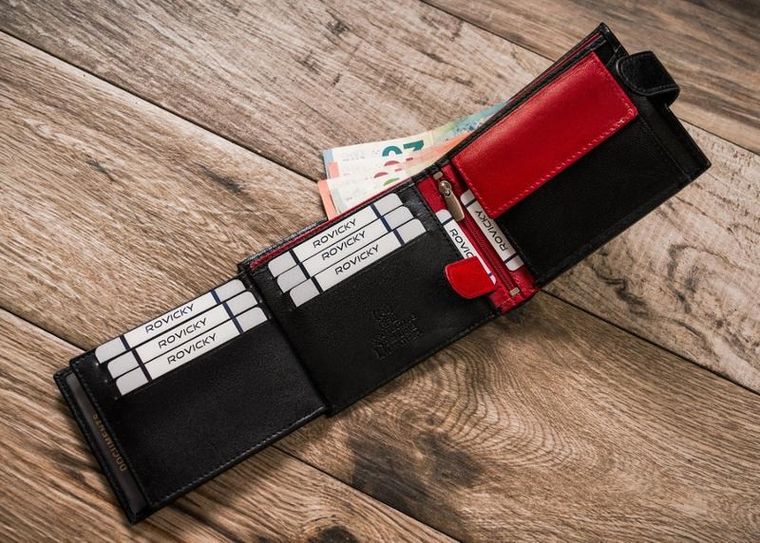 Portfel, mix, skórzany, Rovicky