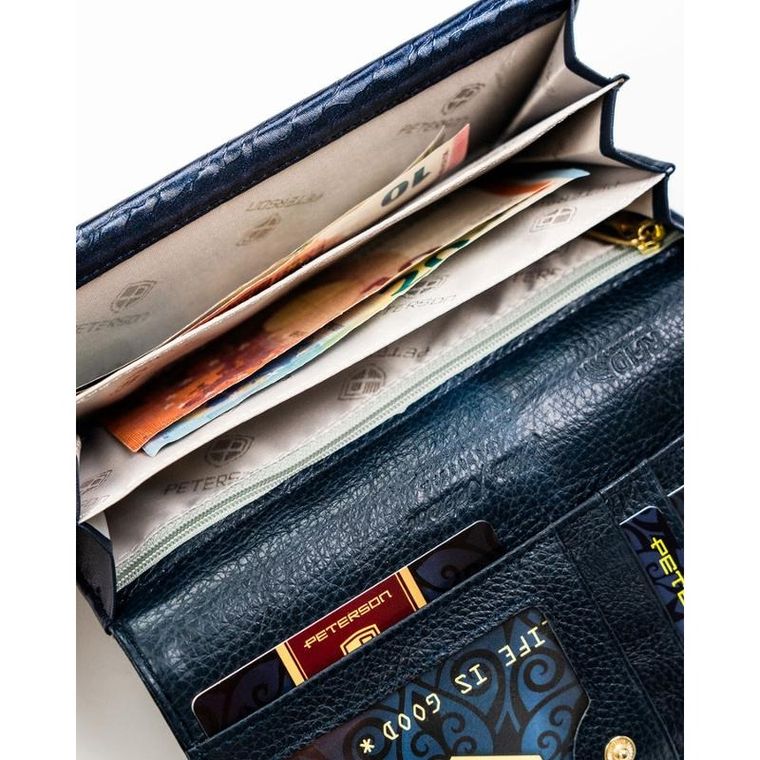Portfel, niebieski, Peterson