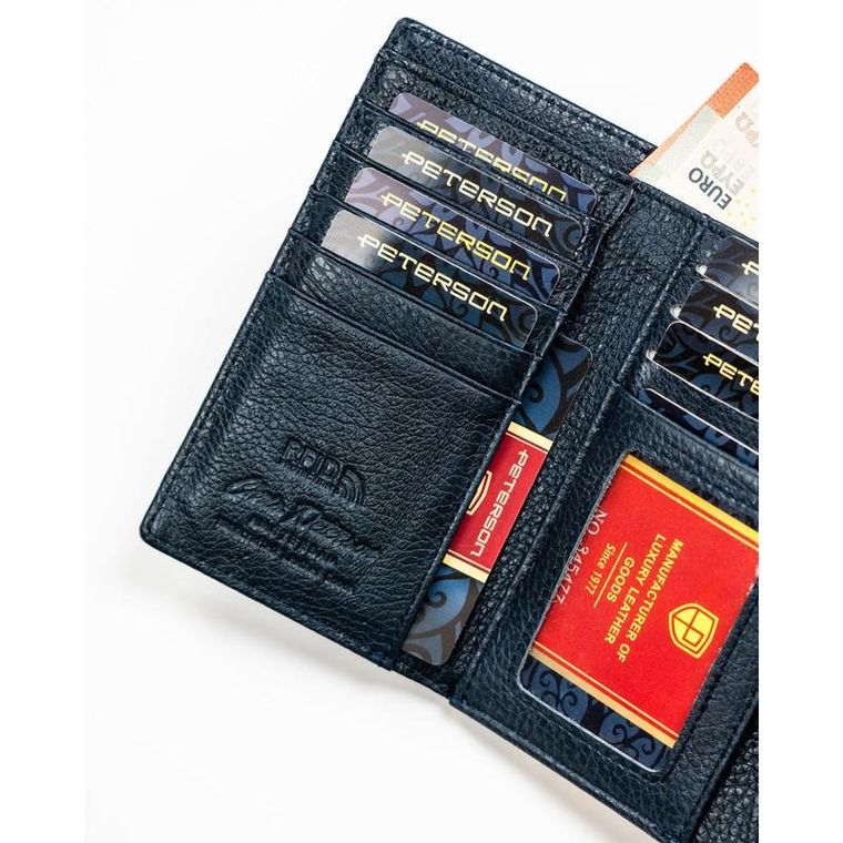 Portfel, niebieski, Peterson