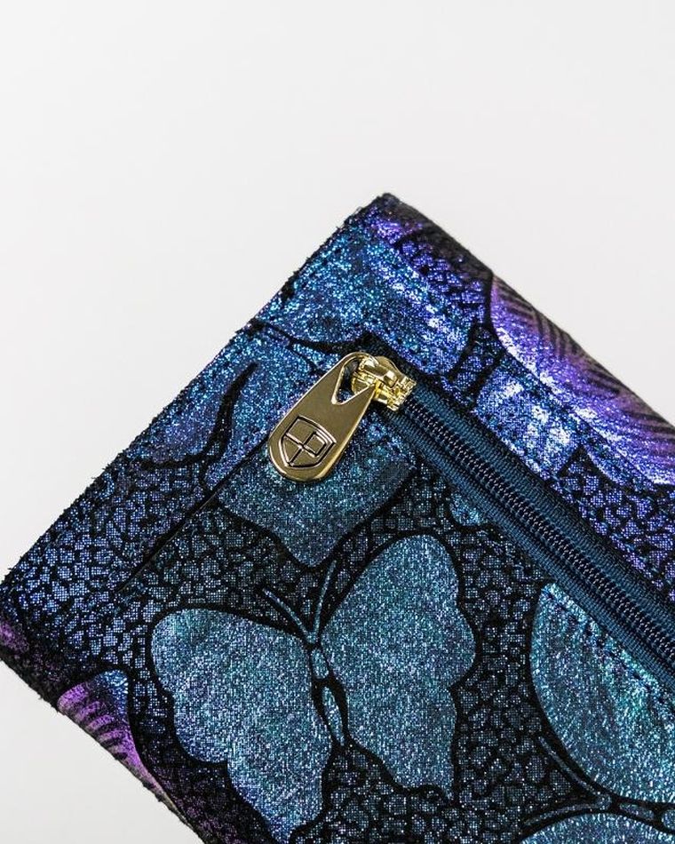 Portfel, niebieski, skórzany, Peterson