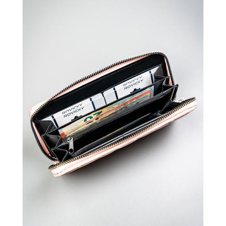 Portfel, różowy, skóra ekologiczna, 4U Cavaldi