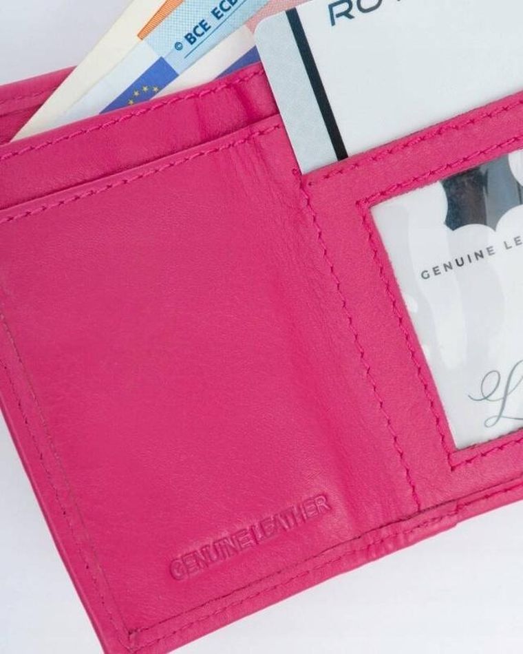 Portfel, różowy, skórzany, Rovicky