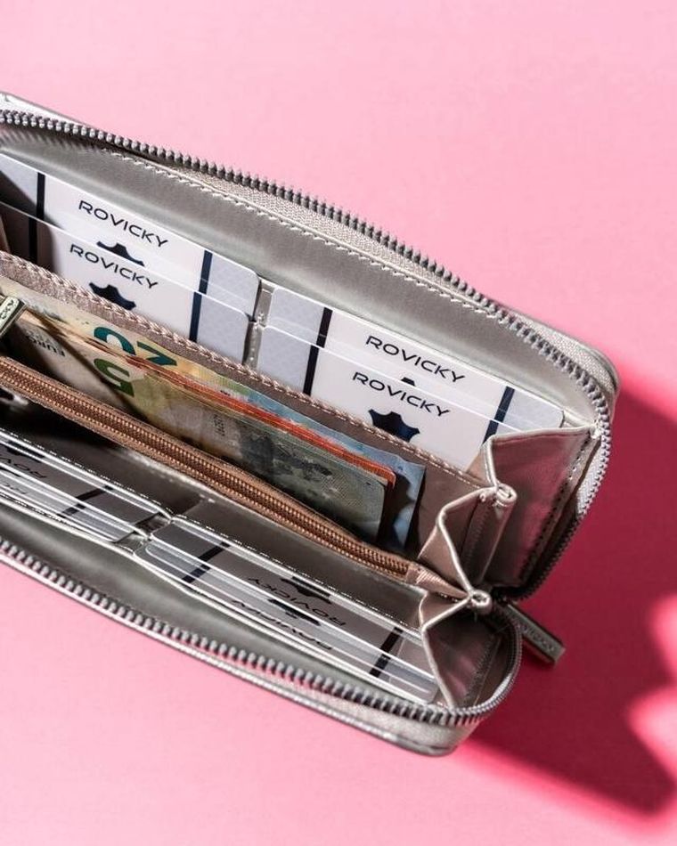 Portfel, srebrny, Rovicky