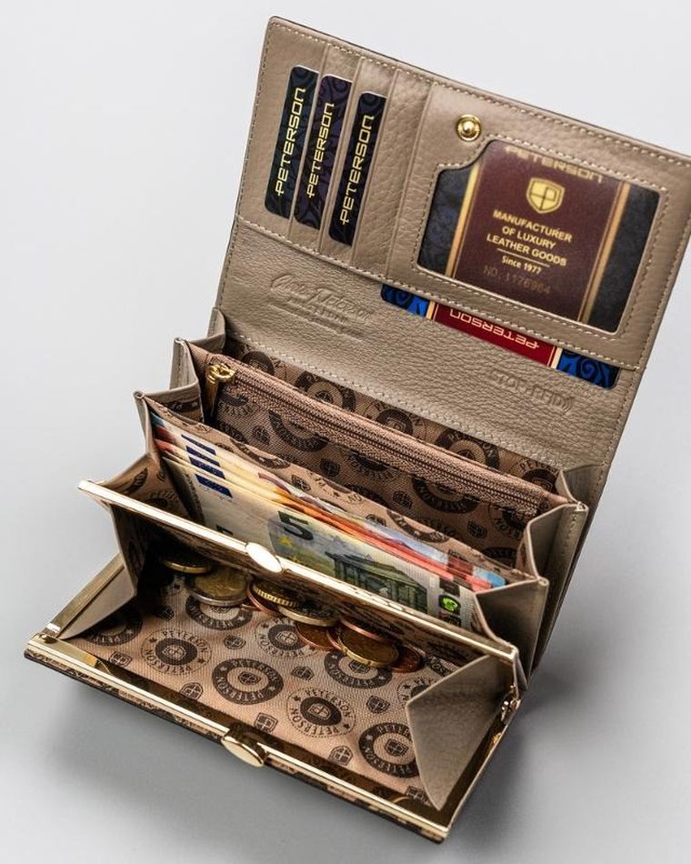 Portfel, szary, Peterson