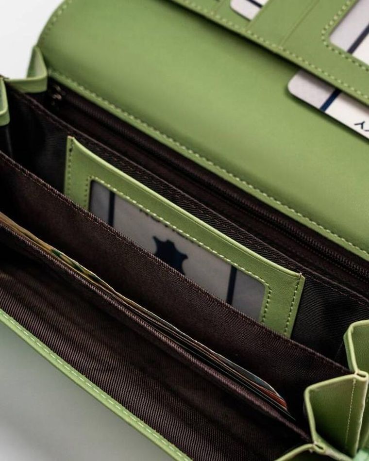 Portfel, turkusowy, skóra ekologiczna, Cavaldi