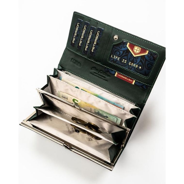 Portfel, zielony, RFID, Peterson