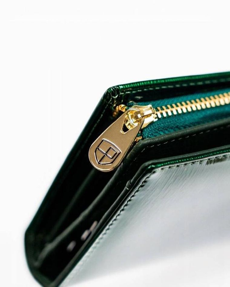 Portfel, zielony, skórzany, Peterson